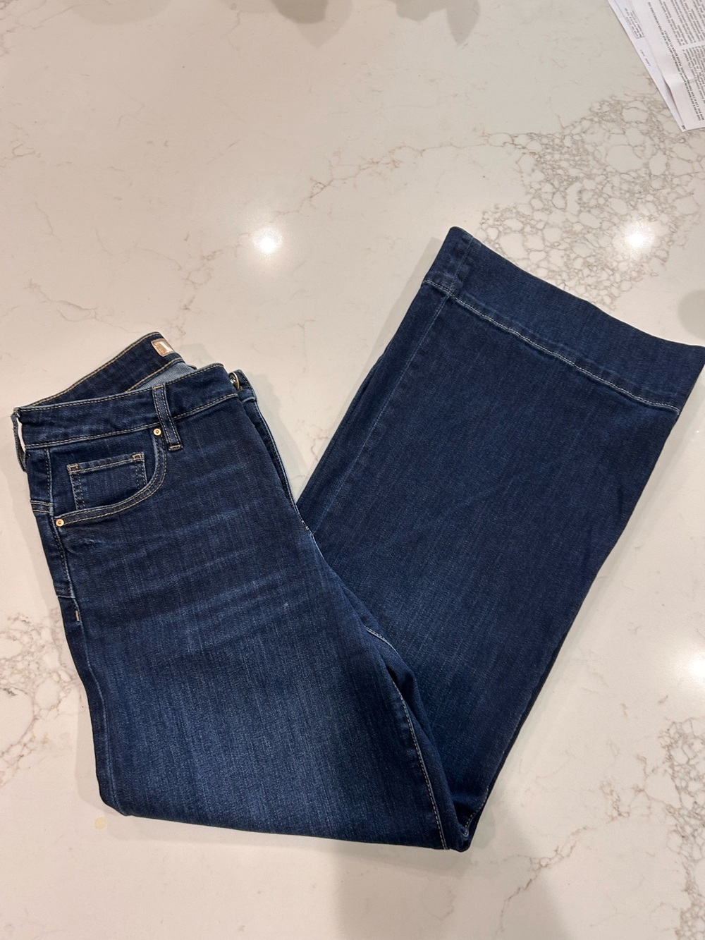KUT From The Kloth - Maya Fab Ab Wide Leg Jeans (Dark Wash Size 4) - Picture 6 of 8